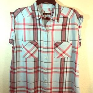 Express sleeves flannel shirt